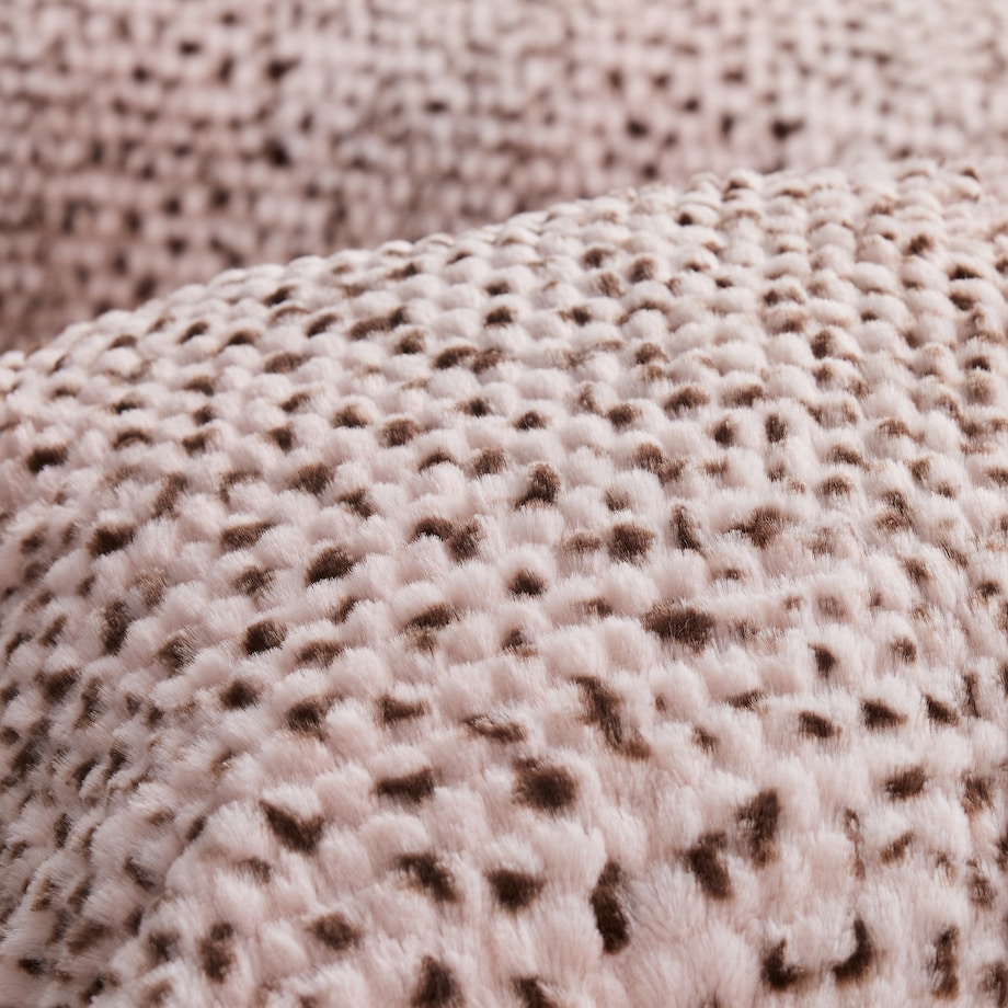 Jednokolorowa futrzana narzuta na łóżko Siman 180x220 cm