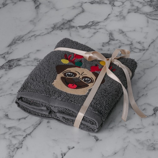 Komplet 2 szt. ręczników do twarzy lub do rąk Deerpugs 30x50 cm