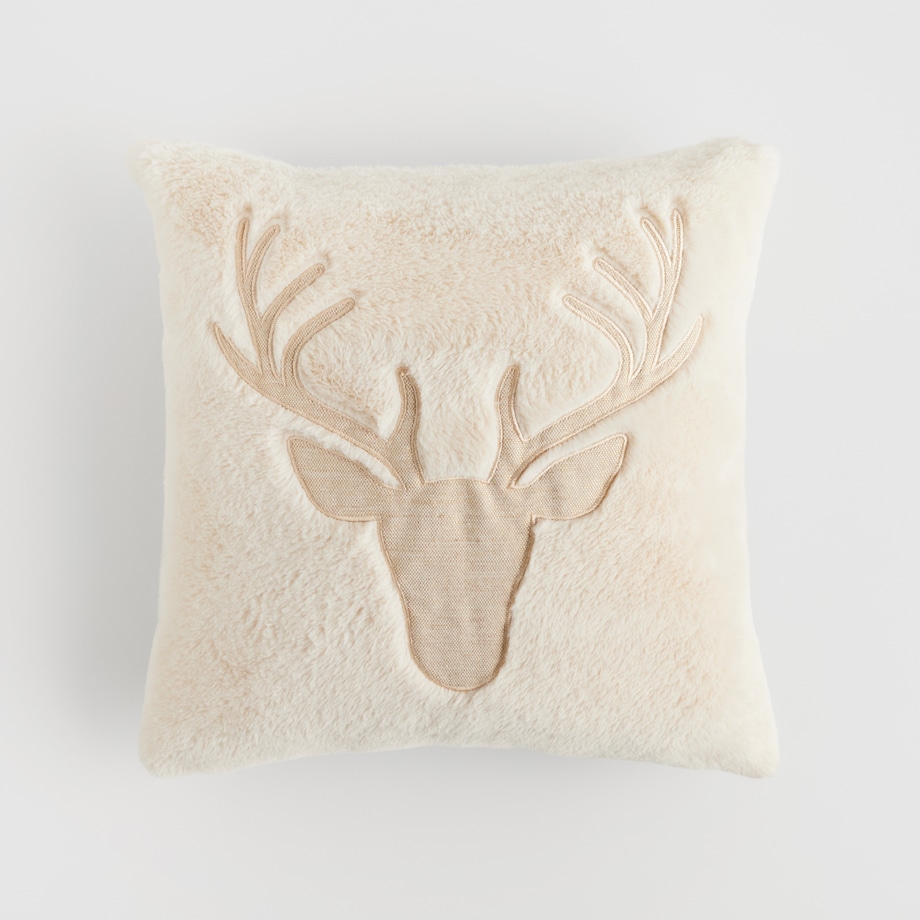 Poszewka Futrzana Antleris 45x45 cm z motywem renifera