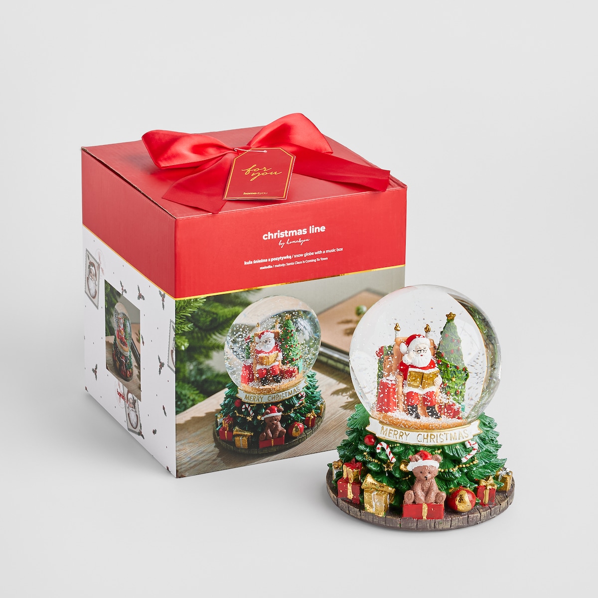 Kula Śnieżna Z Pozytywką Frostington z motywem mikołaja