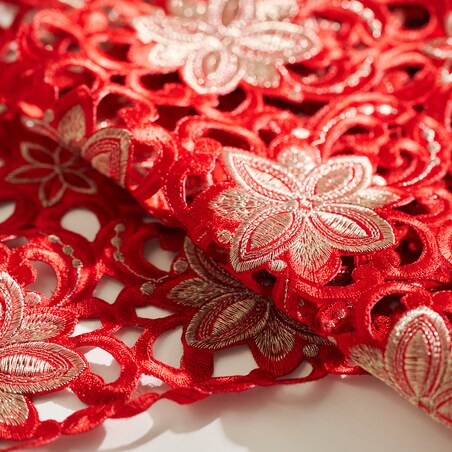 Bieżnik Haftowany Recor 28x174 cm z motywem gwiazdy betlejemskiej