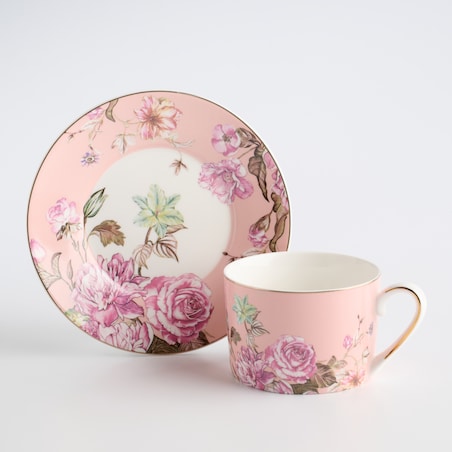 Filiżanka Ze Spodkiem Rosal z motywem kwiatowym