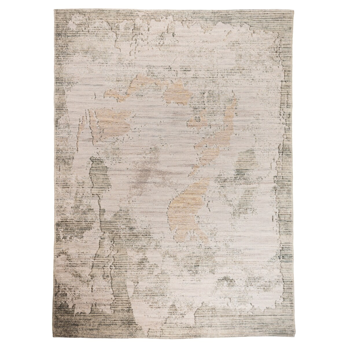 Dywan Wełniany Sahara 200x285 cm Abstrakcyjny Vintage Beżowy