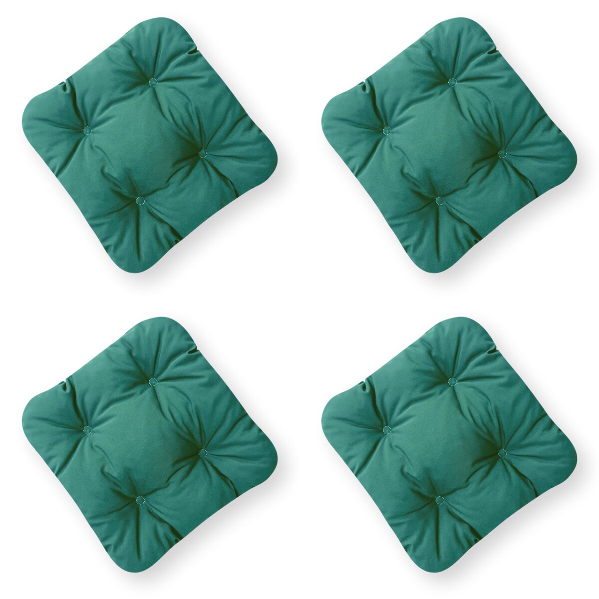 Zestaw 4 poduszek na krzesło/stołek, UV i wodoodporne, 45x45 cm, Szary