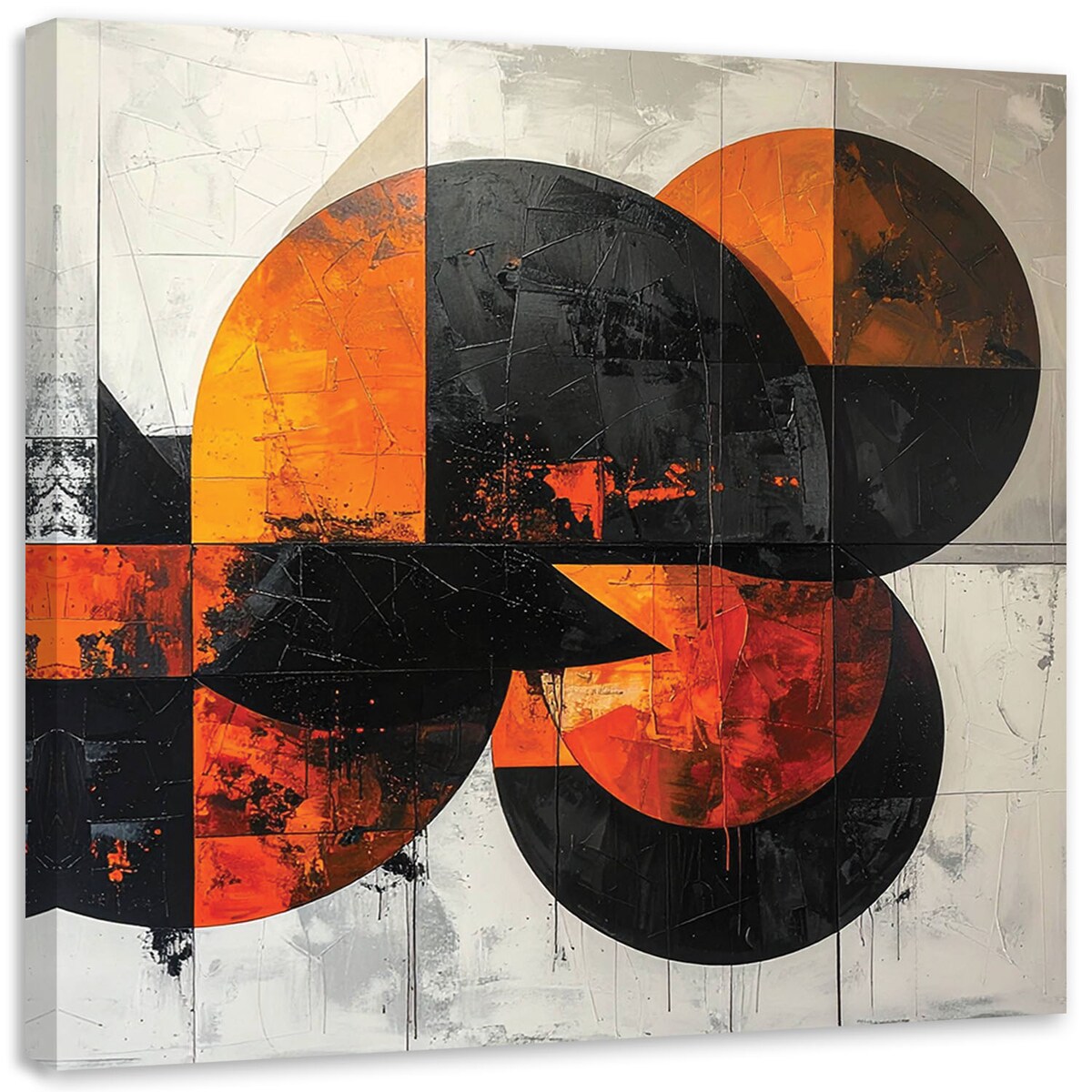 Obraz do salonu biura kuchni, Abstrakcyjne koła kształty pomarańczowy