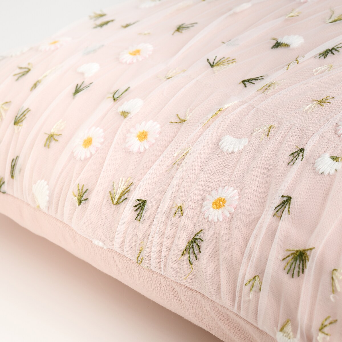 Poszewka Haftowana Ellesmere 45x45 cm z motywem kwiatowym