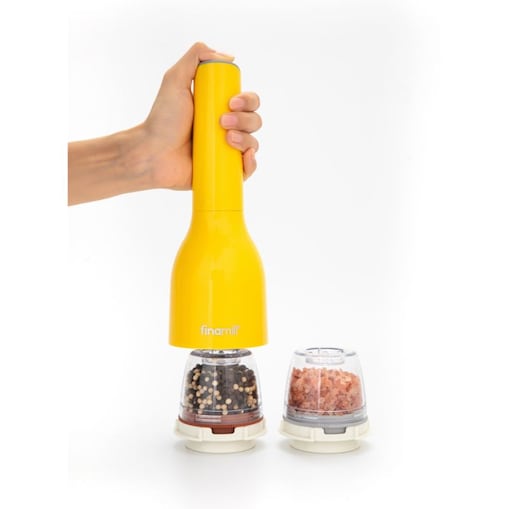 Elektryczny młynek do przypraw FinaMill USB - żółty