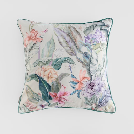 Poszewka z nadrukiem Lushia 45x45 cm z motywem kwiatowym