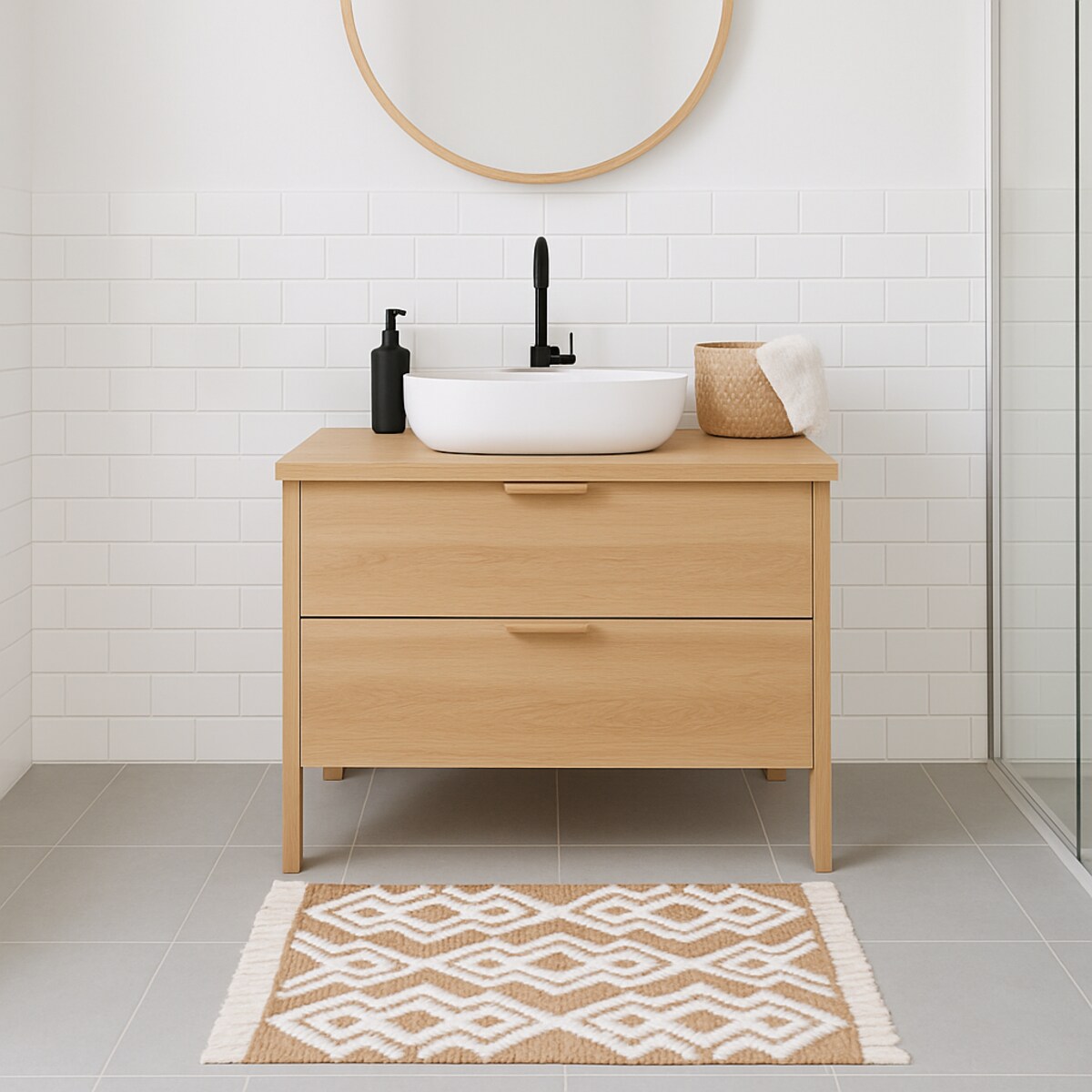 Chodnik Nesna 70x120 cm z motywem geometrycznym