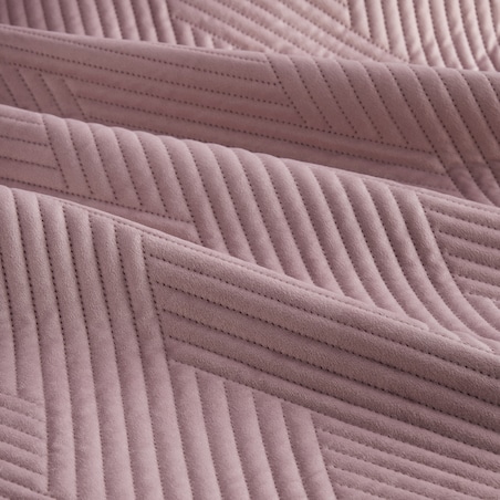 Jednokolorowa narzuta na łóżko z wytłoczonym wzorem geometrycznym Trialett 200x220 cm