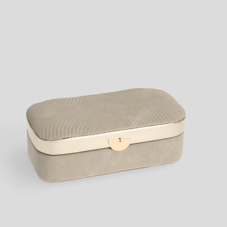 Welurowa szkatułka na biżuterię z ozdobnym zapięciem anastasio