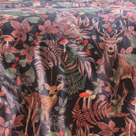 Pościel z bawełny satynowej Wildes 160x200 cm z motywem zwierząt leśnych