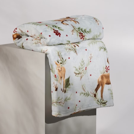 Drukowany koc Wildero 150x200 cm z motywem zwierząt leśnych