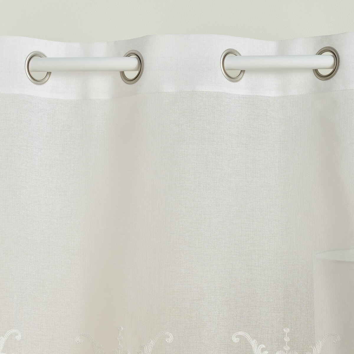 Firana haftowana Ariela 140x250 cm z motywem arabeski