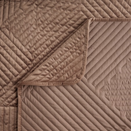 Jednokolorowa narzuta na łóżko Minister 240x260 cm z motywem geometrycznym