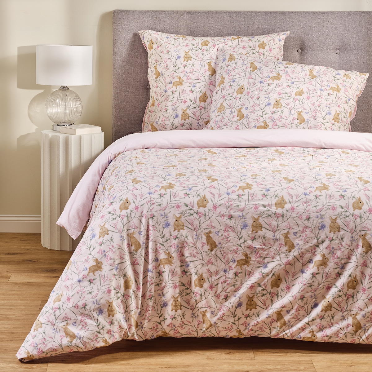 Pościel Bawełniana Kirossi 160x200 cm z motywem królika