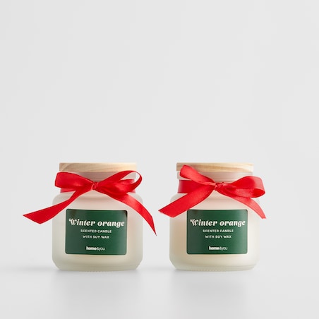 Komplet Świec Zapachowych Festio z motywem mikołaja