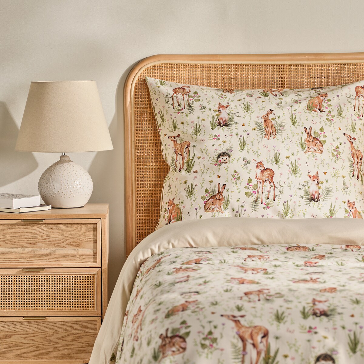 Pościel z bawełny satynowej Bambik 140x200 cm z motywem zwierzęcym