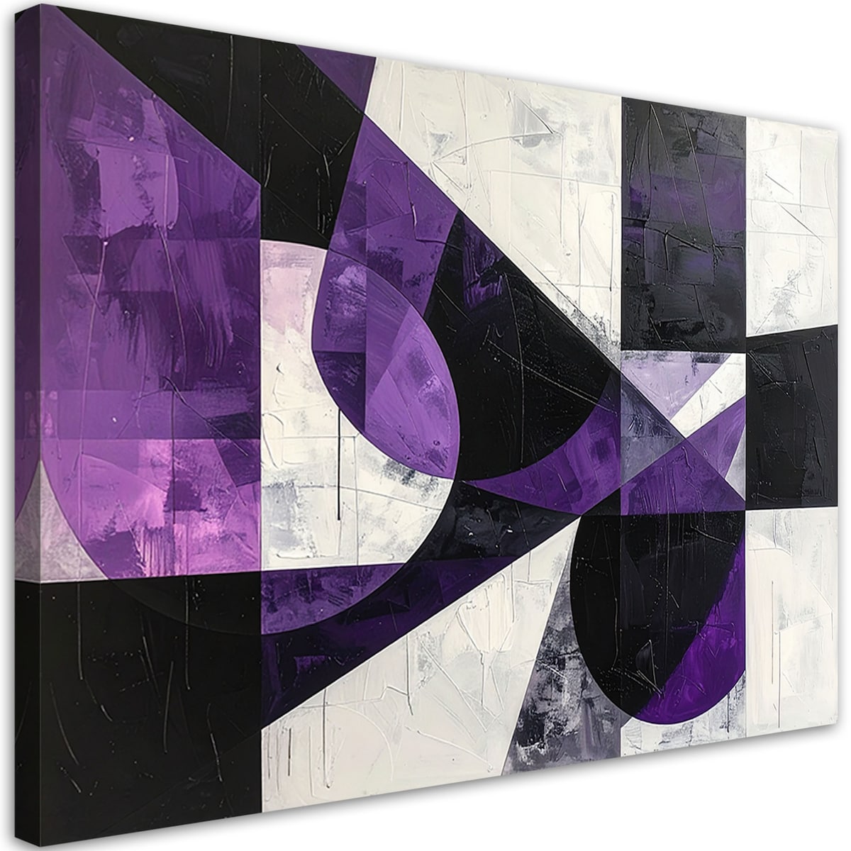 Obraz do salonu sypialni kuchni biura, Geometryczna abstrakcja fioletowy