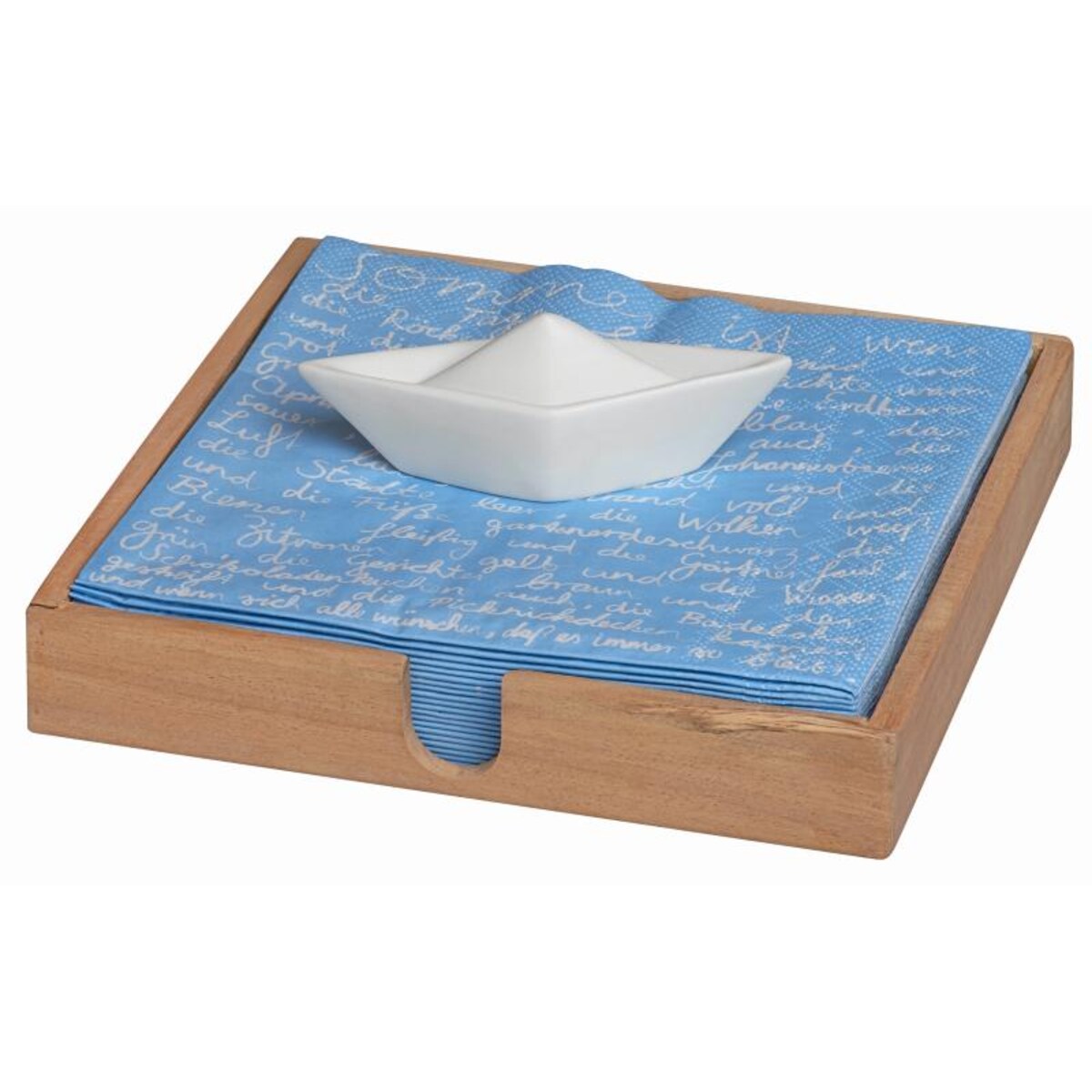 Serwetnik z obciążnikiem Łódka, 18x18 cm, Reader