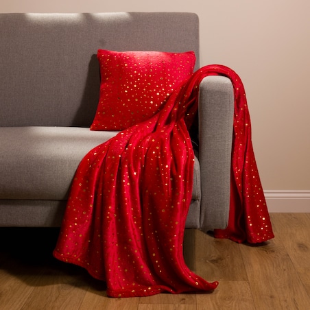 Wzorzysty koc Festive dots 130x170 cm