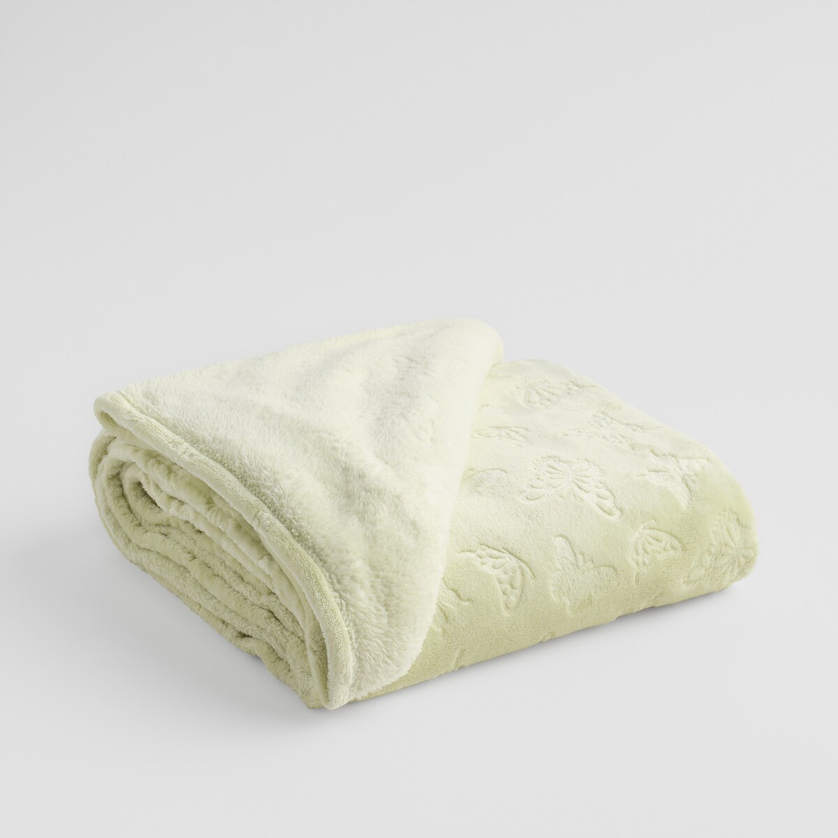 Jednokolorowy koc z wytłoczonym wzorem Yriale 150x200 cm