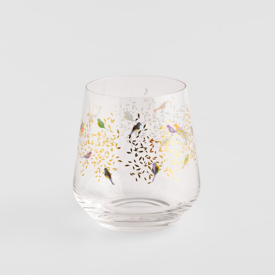 Szklanka Kolibri z motywem tropikalnym