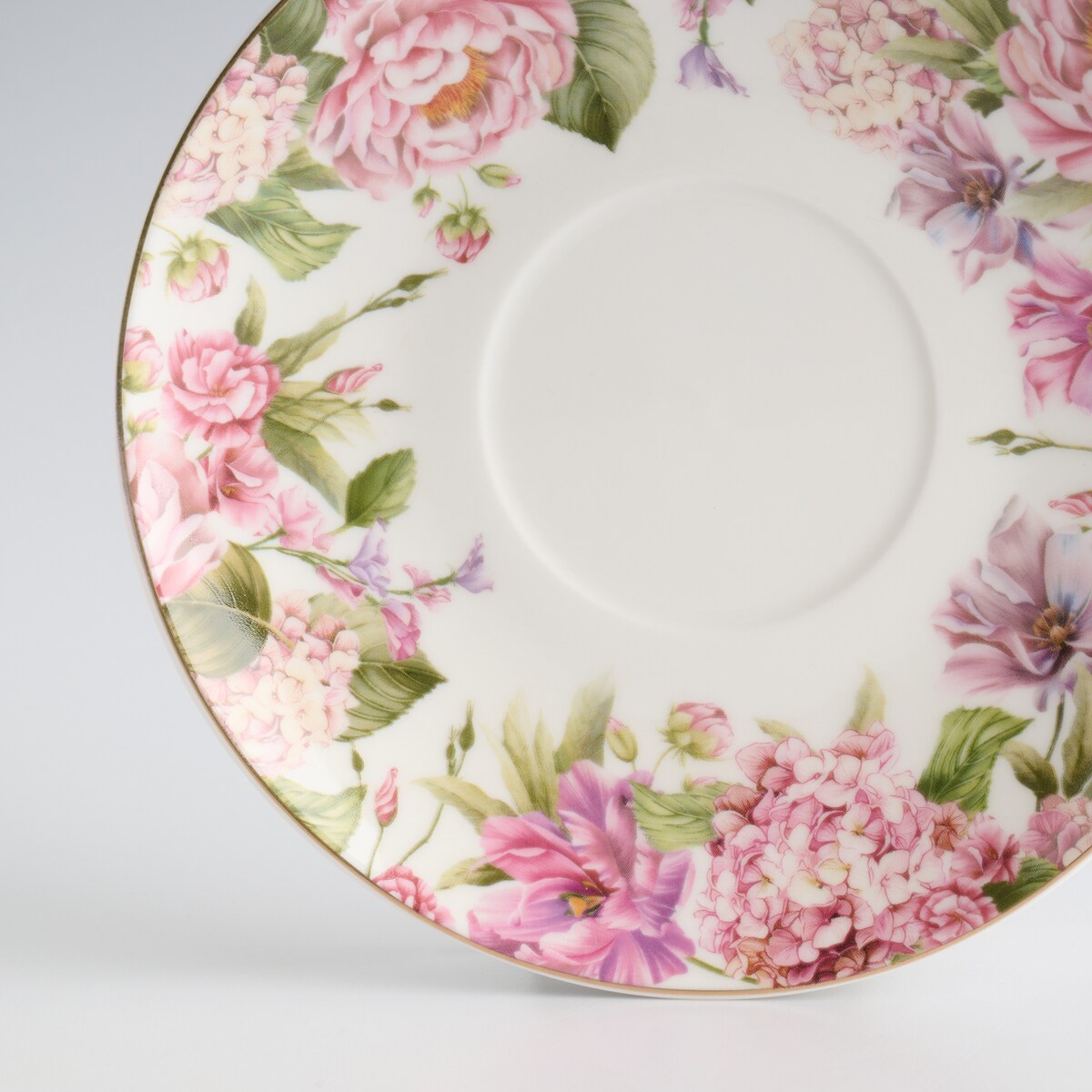 Filiżanka Ze Spodkiem Tensianis z motywem kwiatowym