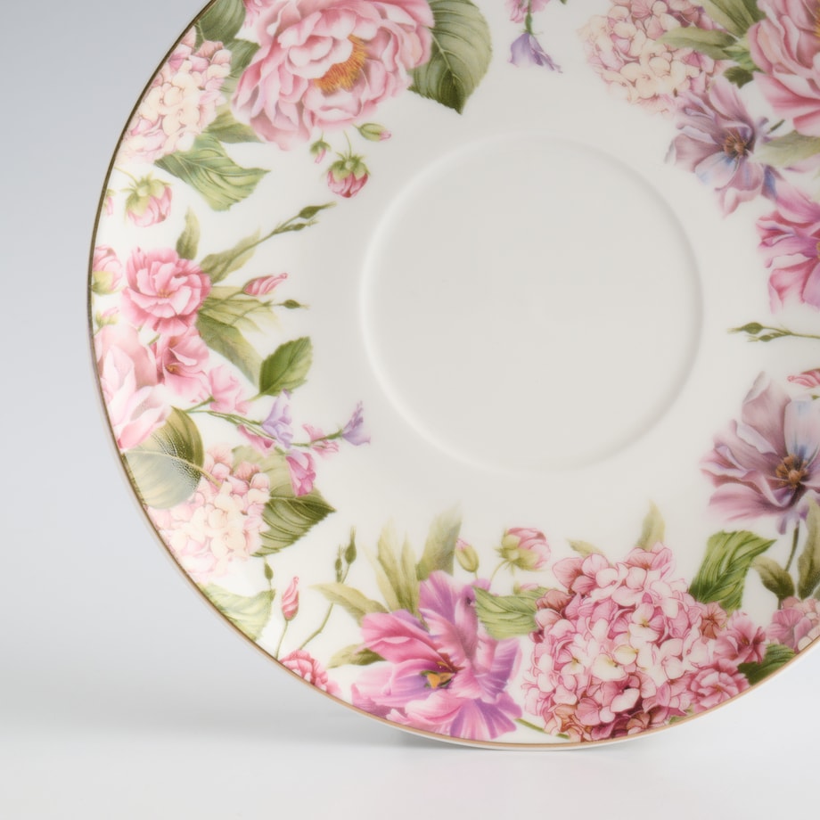 Filiżanka Ze Spodkiem Tensianis z motywem kwiatowym