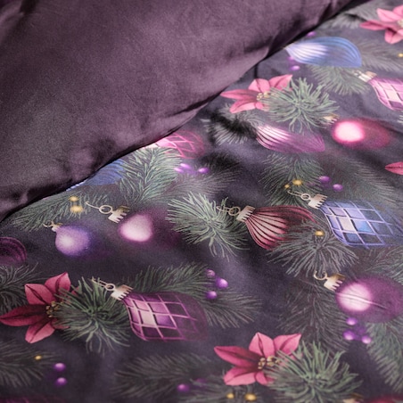 Pościel z bawełny satynowej Miravella 160x200 cm z motywem choinki