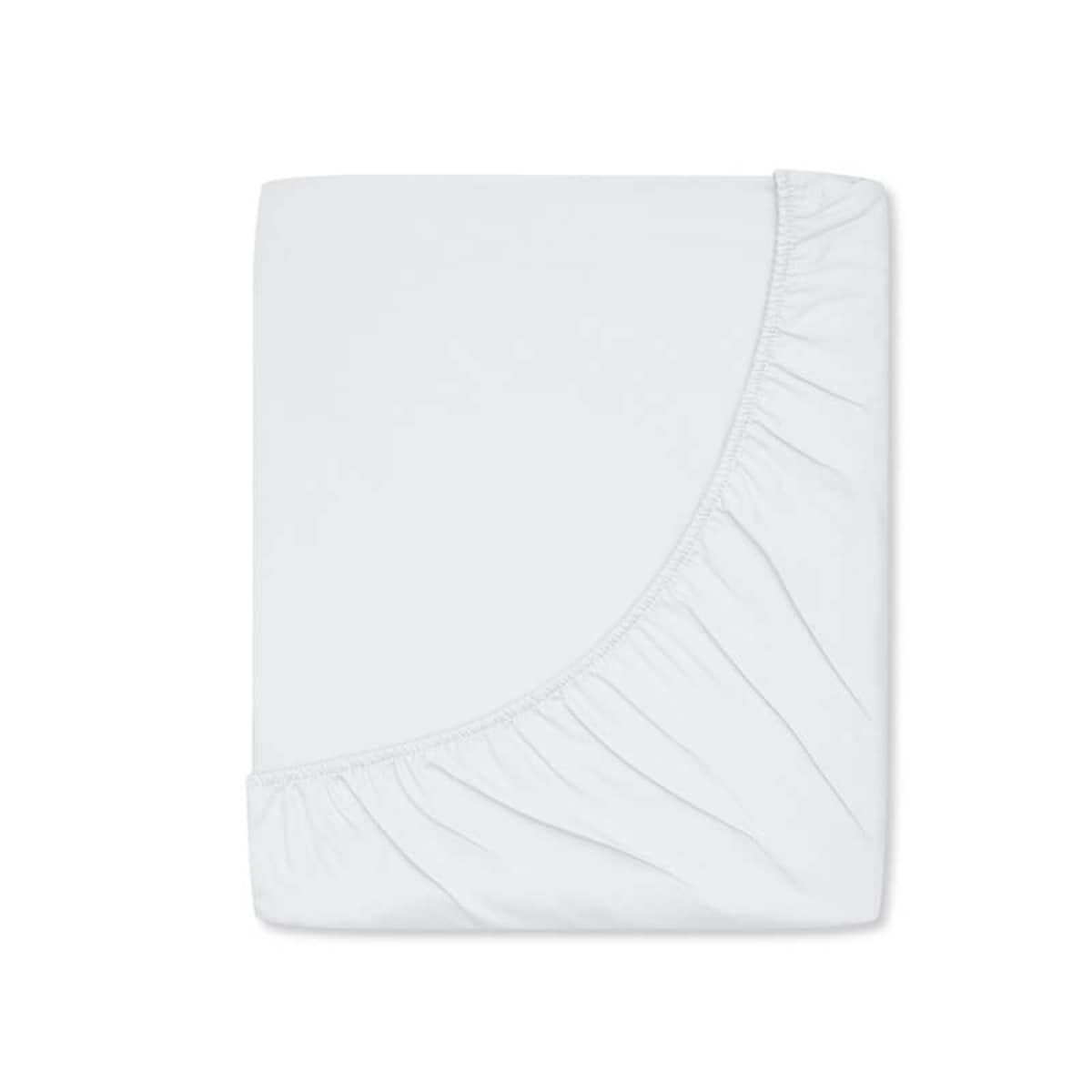 Prześcieradło satynowe z gumką pure white 160 x 200 cm