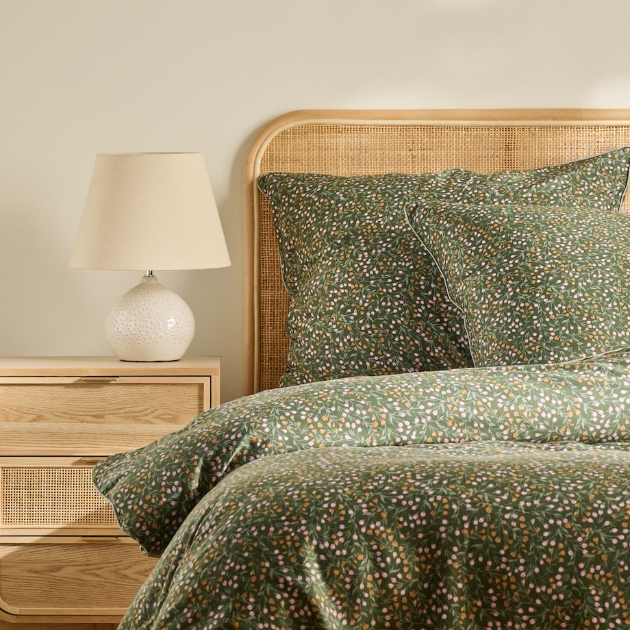 Pościel z bawełny satynowej Crisenta 160x200 cm z wzorem kwiatowym