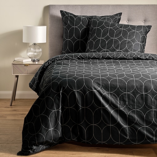 Pościel z bawełny satynowej Mistose 200x220 cm z motywem geometrycznym