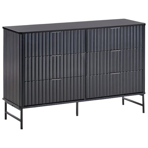 Komoda 6 szuflad GLASTONBURY Czarny