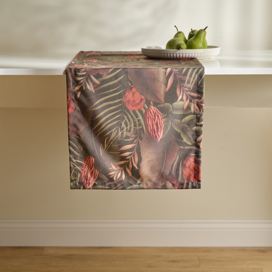 Bieżnik Drukowany Tropini 40x180 cm z motywem tropikalnym