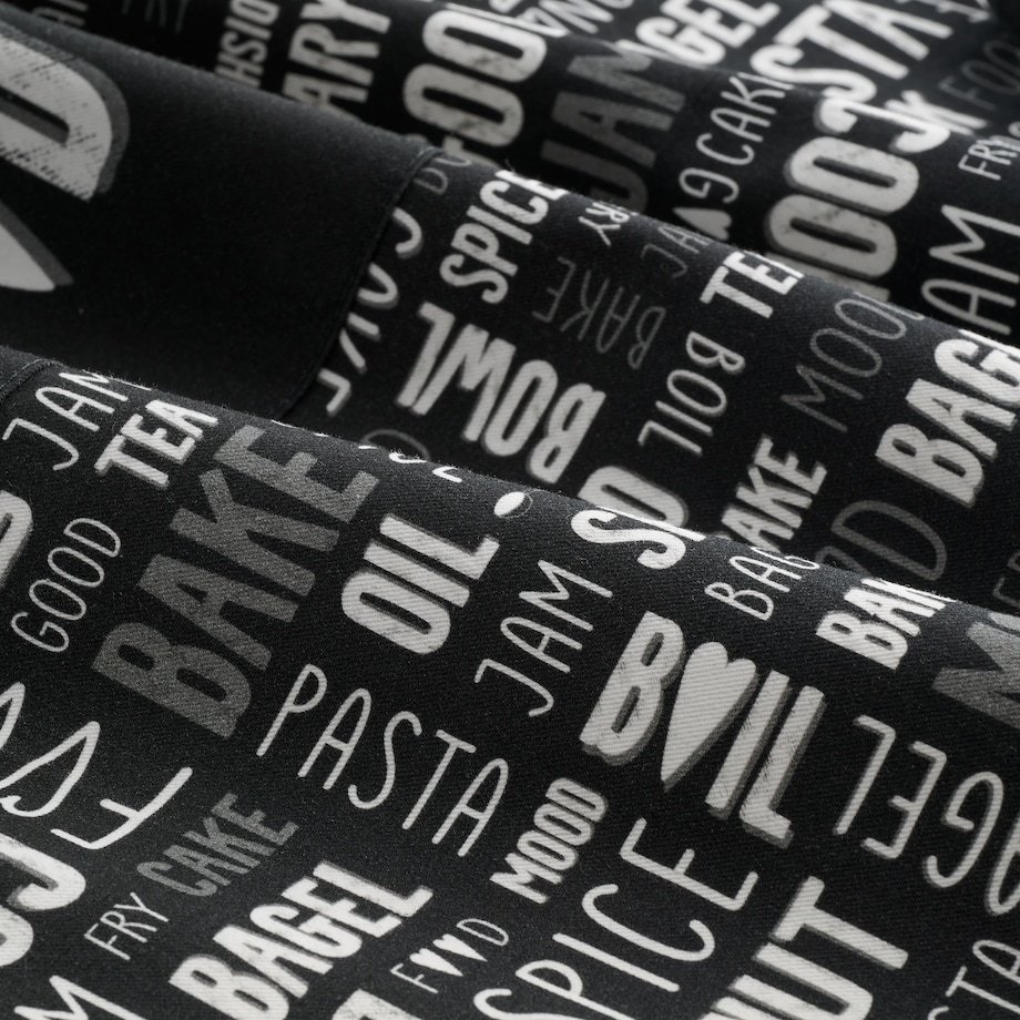 Fartuch Zifero 70x85 cm z motywem napisów