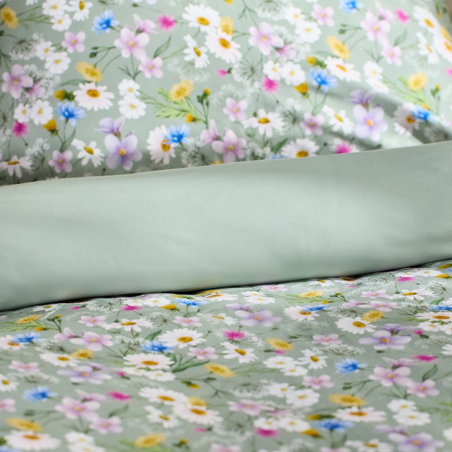 Pościel z bawełny satynowej Melow 160x200 cm z motywem kwiatowym