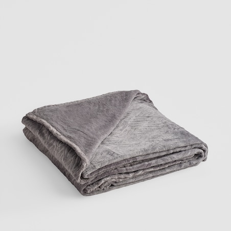 Jednokolorowy koc z wytłoczonym wzorem Esme 150x200 cm