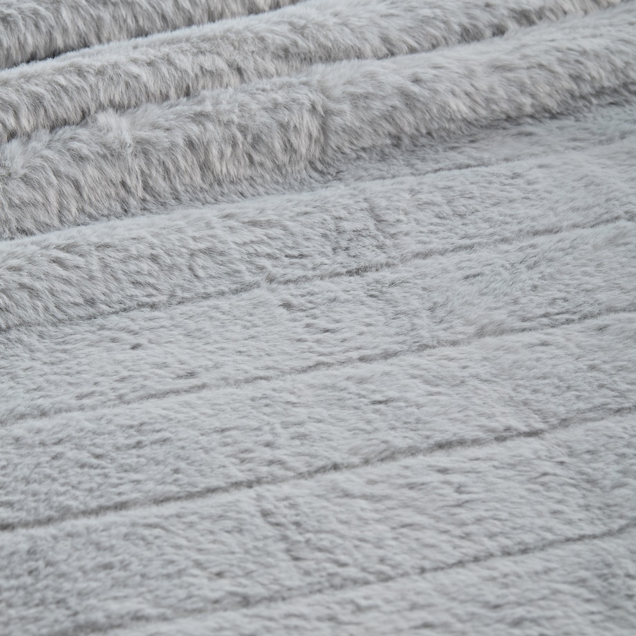 Jednokolorowa futrzana narzuta na łóżko Classolo 180x200 cm