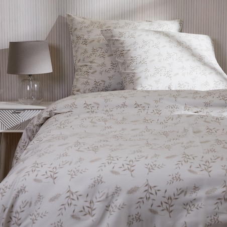 Pościel z bawełny satynowej Felicija 200x220 cm z motywem roślinnym