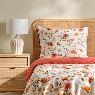 Pościel z bawełny satynowej Lorea 140x200 cm z motywem kwiatowym