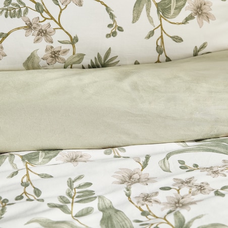 Pościel z bawełny satynowej Mirahob 200x220 cm z motywem roślinnym
