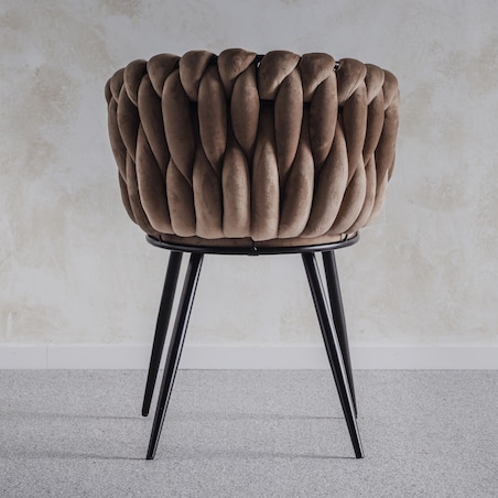 Eleganckie krzesło z weluru fannie