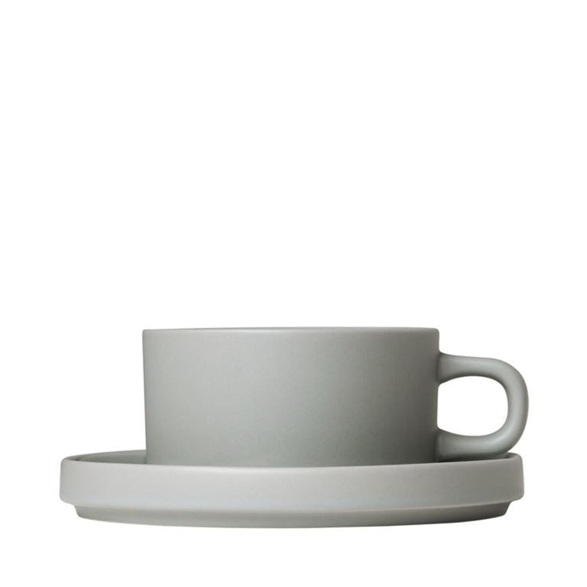 Zestaw 2 kubków z podstawkami PILAR, mirage grey - 170 ml