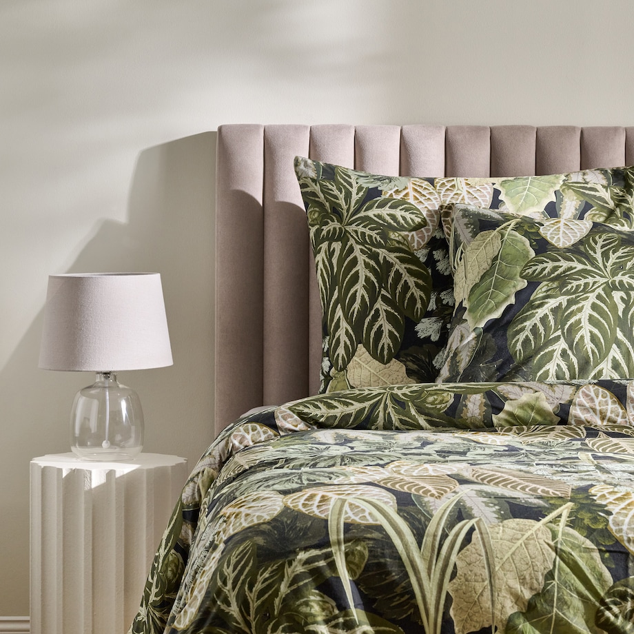 Pościel Bawełniana Coravel 200x220 cm z motywem liściastym