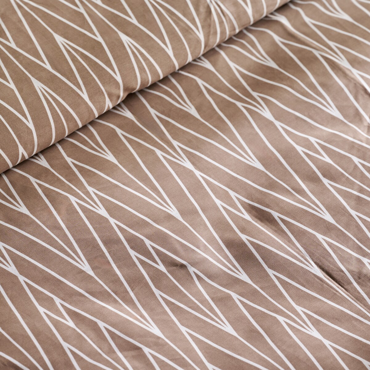 Pościel z bawełny satynowej Zinella 160x200 cm z motywem geometrycznym