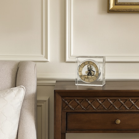 zegar stojący ze szkła kryształowego richos