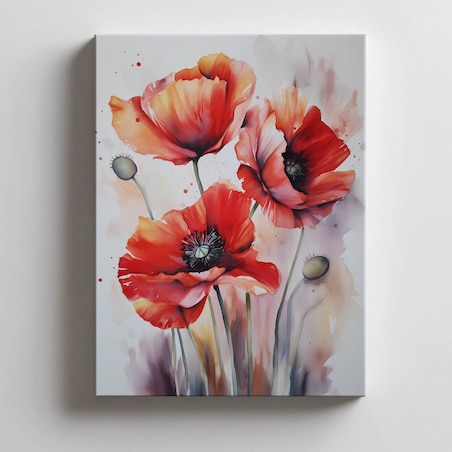 Wiosenne Makowe Marzenie, 50x70 cm, bez ramy, płótno premium na blejtramie