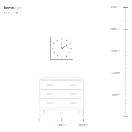 zegar ścienny clear ø 50 cm