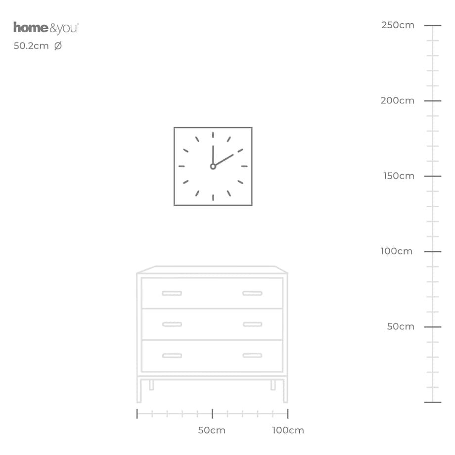 zegar ścienny clear ø 50 cm
